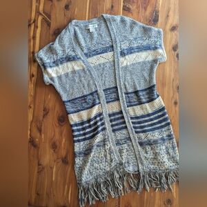 Christopher & Banks Boho Striped Knit Cardigan